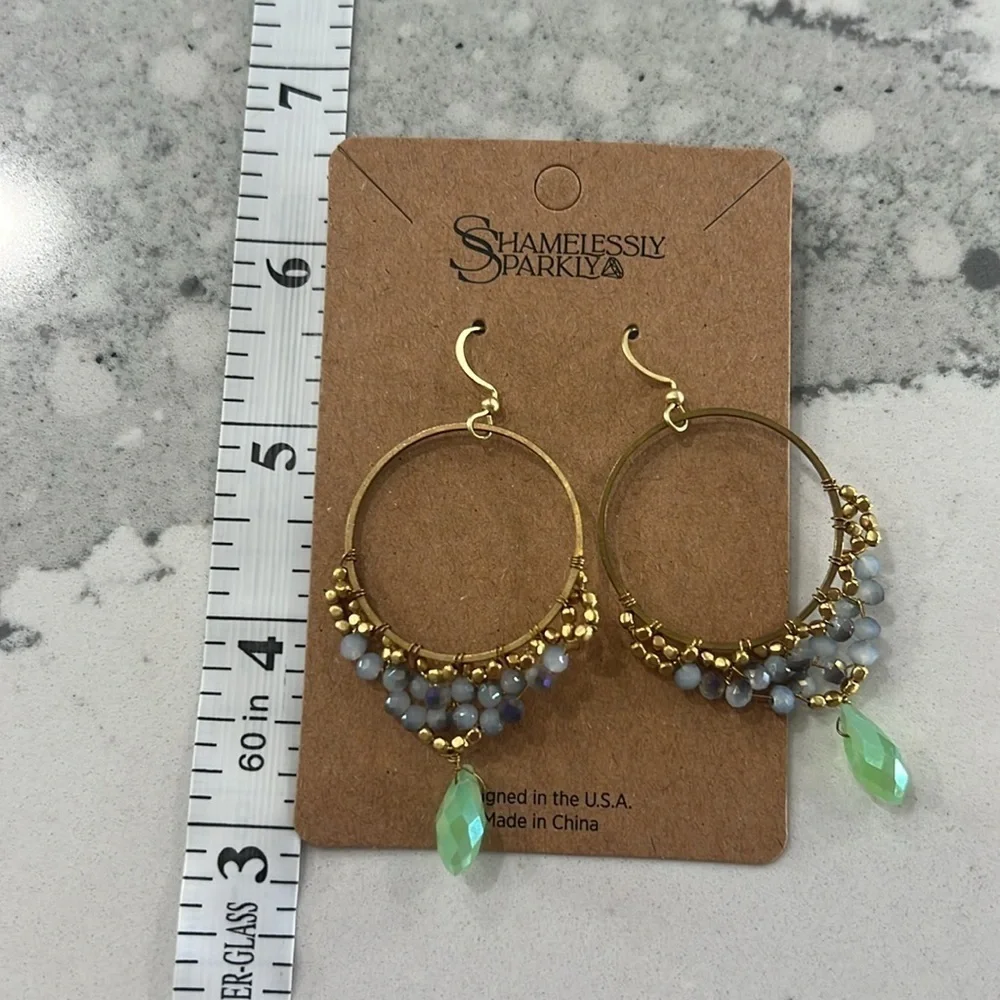 Boho‎ beaded drop earrings - Picture 4 of 4